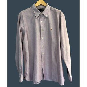 RALPH LAUREN MENS PURPLE CLASSIC FIT COTTON LONG SLEEVE BUTTON DOWN SHIRT SZ XXL